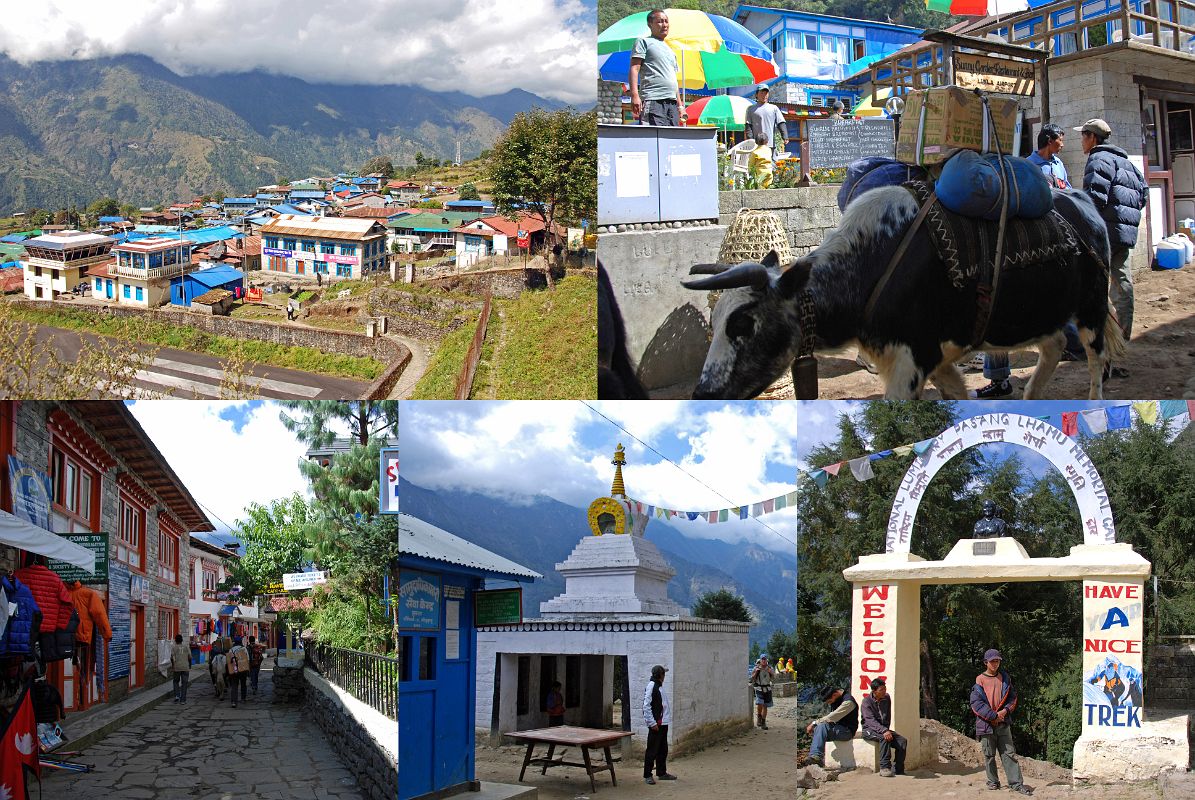 Lukla To Namche Bazaar 11 Lukla After Walking Down The Street Past The Kani, Lukla Ends At The Arch To Pasang Lhamu